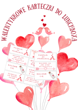 Walentynkowe karteczki do lunchboxa
