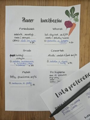 Lista preferencji i planer lunchboxów